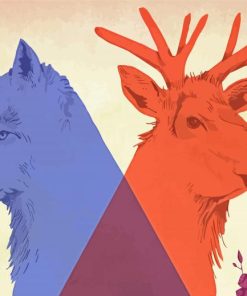 Wolf And Elk Paint By Numbers