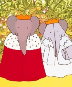 Babar Elephant And Queen Paint By Number