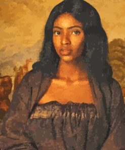 Black Mona Lisa Paint By Number