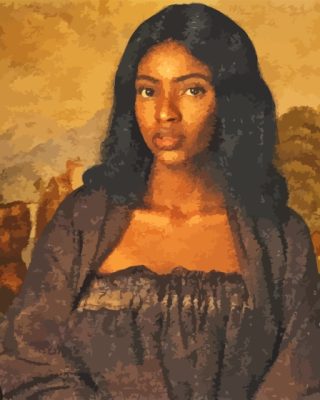 Black Mona Lisa Paint By Number