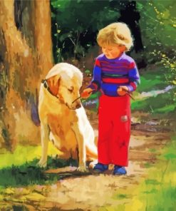 Boy And Labrador Paint By Number