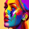 Colorful Splatter Woman Paint By Number