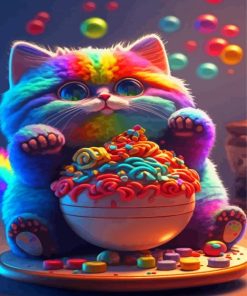 Colorful Kitty Paint By Number