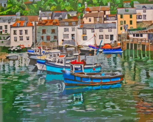 Polperro Harbor Paint By Number