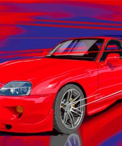 Red Supra Mk4 Paint By Numbers