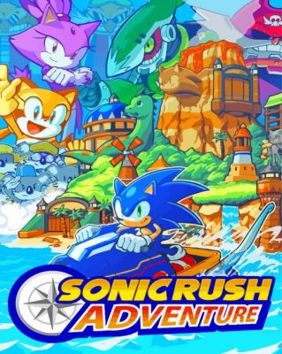 Sonic Rush Poster Paint By Numbers