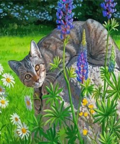 Tabby Grey Cat Paint By Numbers