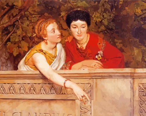 Two Ancient Greek Women Paint By Number