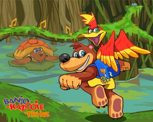 Banjo Kazooie Video Game Paint By Numbers