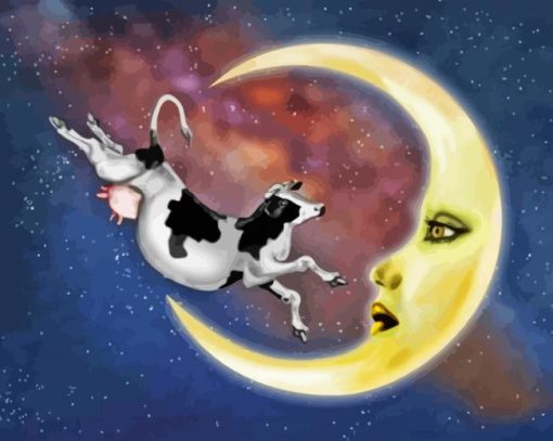 Cow Jumped Over Moon Paint By Number