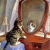 Cute Cat In The Mirror Paint By Number