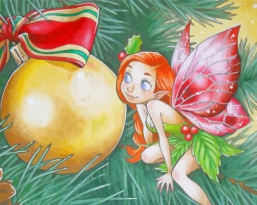 Cute Christmas Fairy Paint By Number