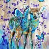 Deer With Butterfly Paint By Number