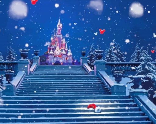 Disney Winter Snow Paint By Number