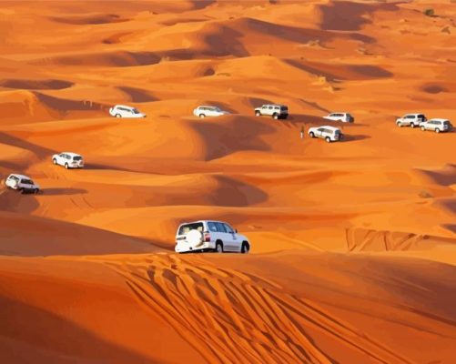 Dubai Desert Cars Paint By Number