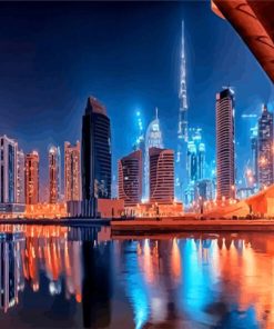 Dubai At Night Paint By Number