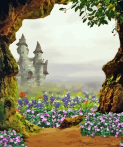 Fantasy Forest Castle Paint By Number