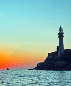 Fastnet Lighthouse At Sunset Paint By Number