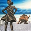 Fearless Girl And Bull Paint By Number