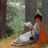 Girl Reading Under Oak Tree By Winslow Homer Paint By Number