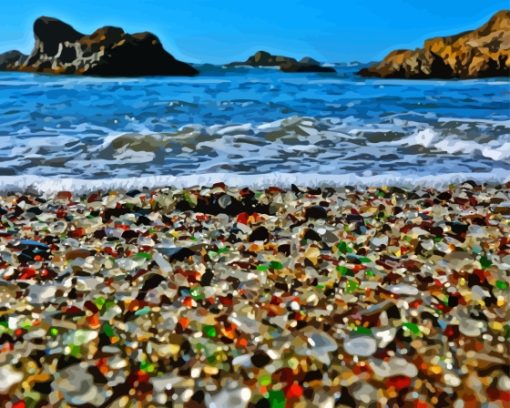 Glass Beach Usa Paint By Number