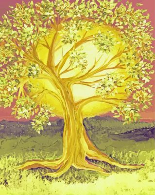 Golden Tree Art Paint By Number