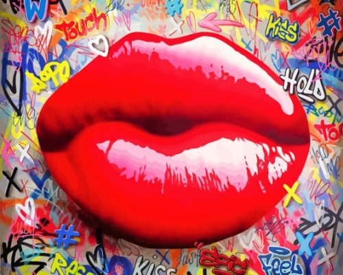 Graffiti Lips Paint By Number