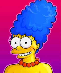 Happy Marge Simpson Paint By Numbers