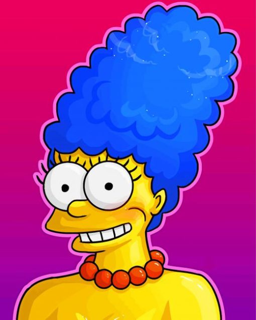 Happy Marge Simpson Paint By Numbers