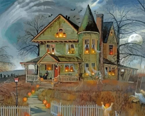 Haunted Property House Paint By Number