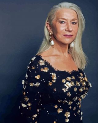 The English Actress Helen Mirren Paint By Number