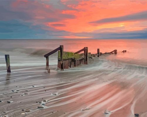 Hornsea Beach Paint By Numbers