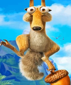 Ice Age Scrat Cartoon Squirrel Paint By Number