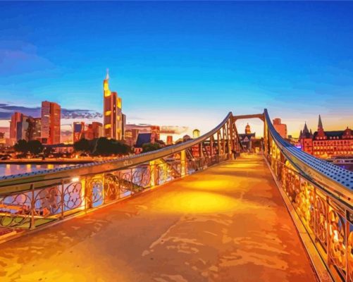 Iron Footbridge Frankfurt Paint By Number