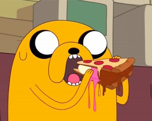 Jake The Dog Eating Pizza Paint By Number