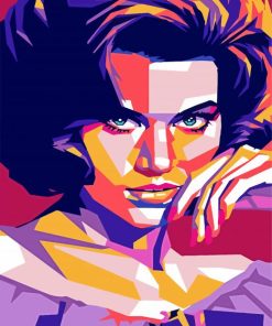 Jane Fonda Pop Art Paint By Numbers