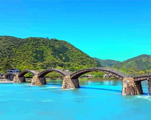 Japan Kintai Bridge Paint By Number