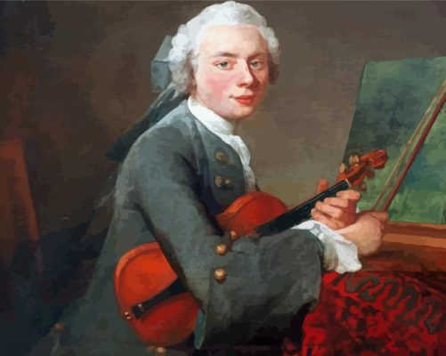 Violonist By Jean Simeon Chardin Paint By Number