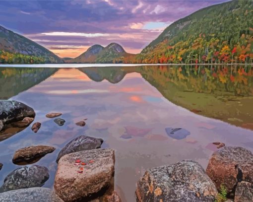 Jordan Pond Park Paint By Number