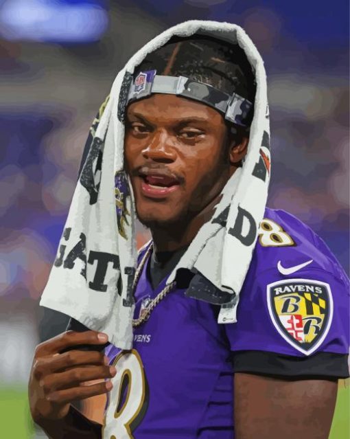 Lamar Jackson Player Paint By Numbers