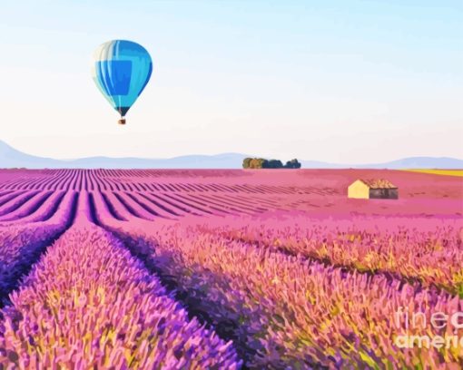 Lavender Hot Air Balloon Paint By Number