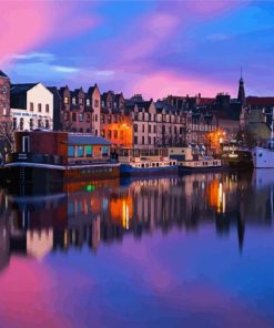 Leith Edinburgh At Sunset Paint By Number