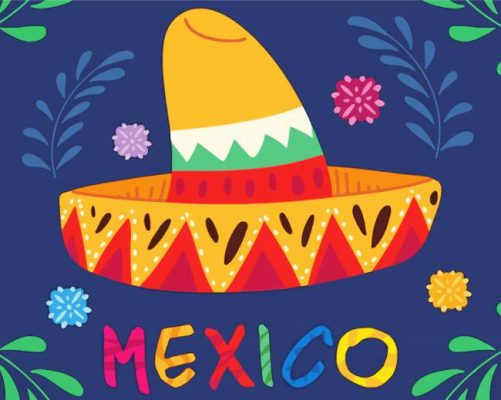 Mexican Sombrero Paint By Numbers