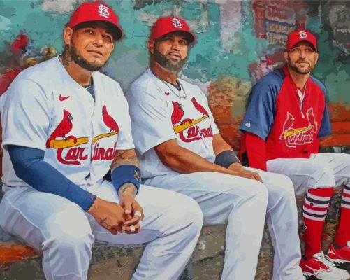 Molina And Pujols With Adam Paint By Numbers