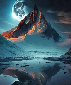 Moonlight Erebor Mountain Paint By Numbers