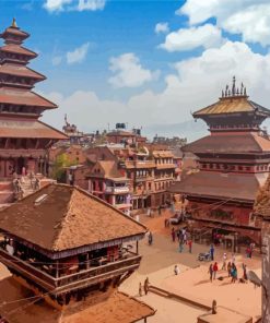 Nepal Bhaktapur Temple Paint By Number