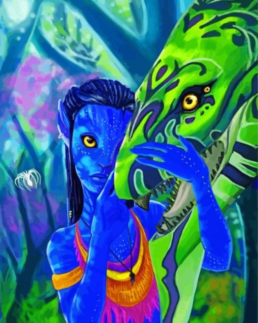 Neytiri And Ikran Avatar Paint By Numbers