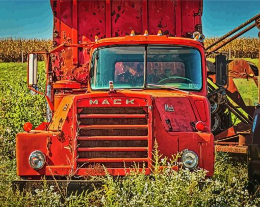 Old Mack Truck Paint By Numbers