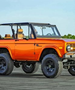 Orange Ford Bronco Car Paint By Numbers