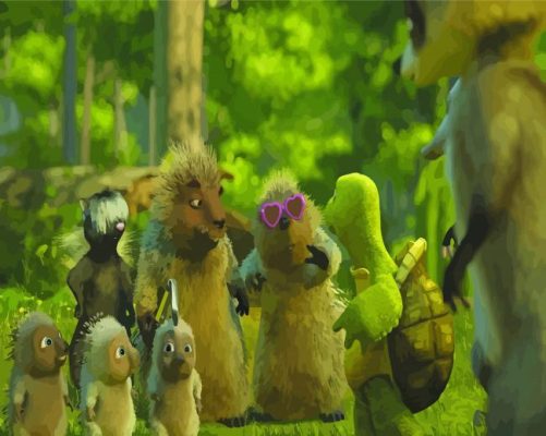 Over The Hedge Characters Paint By Number